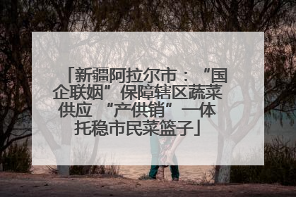 新疆阿拉尔市：“国企联姻”保障辖区蔬菜供应 “产供销”一体托稳市民菜篮子