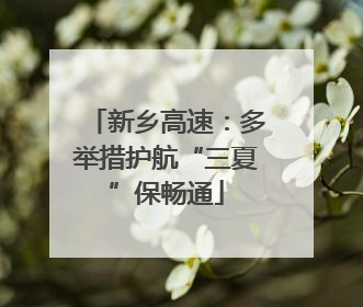 新乡高速：多举措护航“三夏”保畅通
