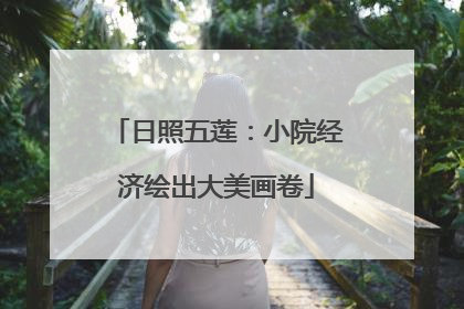 日照五莲：小院经济绘出大美画卷