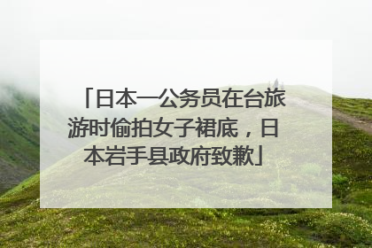 日本一公务员在台旅游时偷拍女子裙底，日本岩手县政府致歉