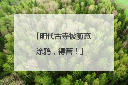 明代古寺被随意涂鸦，得管！