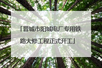 晋城市阳城电厂专用铁路大修工程正式开工