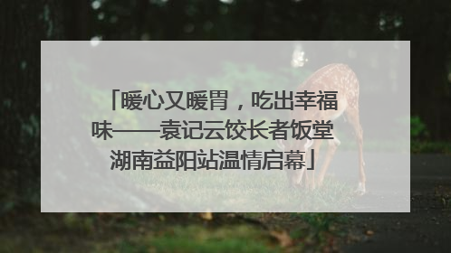 暖心又暖胃，吃出幸福味——袁记云饺长者饭堂湖南益阳站温情启幕