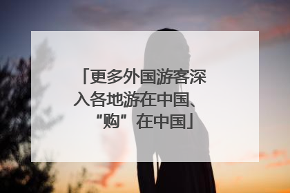 更多外国游客深入各地游在中国、“购”在中国