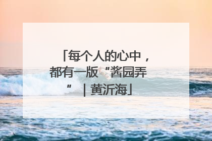 每个人的心中，都有一版“酱园弄”｜黄沂海
