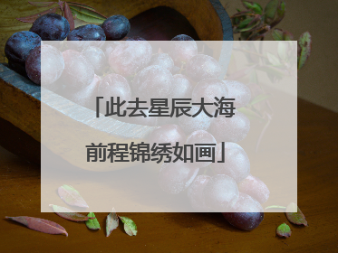 此去星辰大海 前程锦绣如画