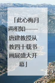 此心梅月两相知——唐建教授从教四十载书画展盛大开幕