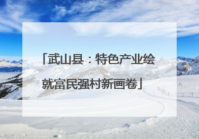 武山县：特色产业绘就富民强村新画卷