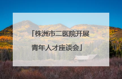 株洲市二医院开展青年人才座谈会
