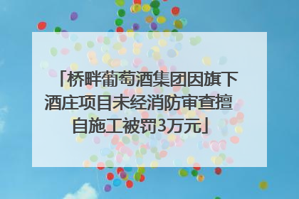 桥畔葡萄酒集团因旗下酒庄项目未经消防审查擅自施工被罚3万元