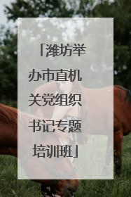 潍坊举办市直机关党组织书记专题培训班