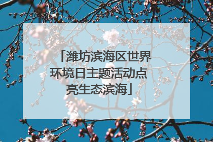 潍坊滨海区世界环境日主题活动点亮生态滨海