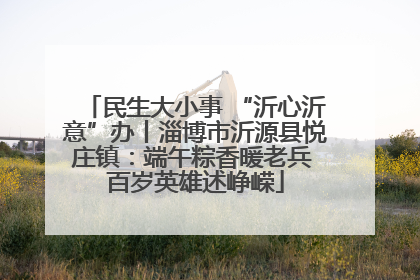 民生大小事 “沂心沂意”办丨淄博市沂源县悦庄镇：端午粽香暖老兵 百岁英雄述峥嵘