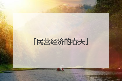 民营经济的春天