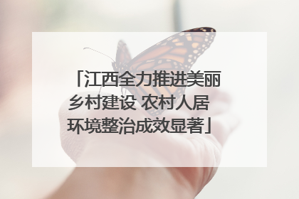 江西全力推进美丽乡村建设 农村人居环境整治成效显著