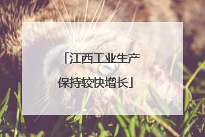 江西工业生产保持较快增长