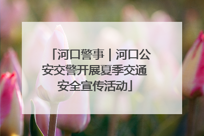 河口警事｜河口公安交警开展夏季交通安全宣传活动