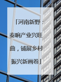 河南新野：奏响产业兴旺曲，铺展乡村振兴新画卷