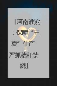 河南淮滨：保障“三夏”生产 严抓秸秆禁烧