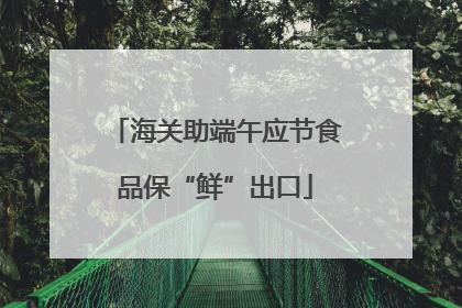 海关助端午应节食品保“鲜”出口