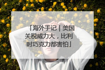 海外手记｜美国关税威力大，比利时巧克力都害怕