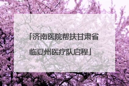 济南医院帮扶甘肃省临夏州医疗队启程