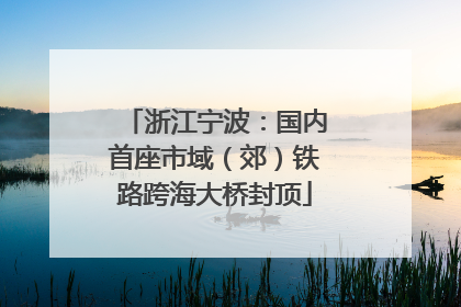浙江宁波：国内首座市域（郊）铁路跨海大桥封顶