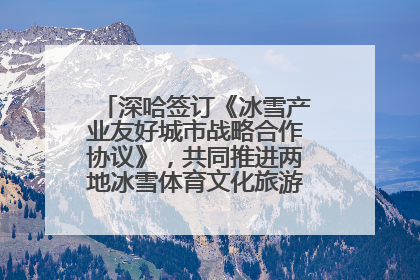 深哈签订《冰雪产业友好城市战略合作协议》，共同推进两地冰雪体育文化旅游高质量发展