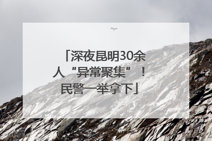 深夜昆明30余人“异常聚集”！民警一举拿下