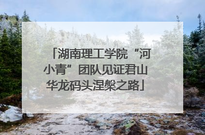 湖南理工学院“河小青”团队见证君山华龙码头涅槃之路