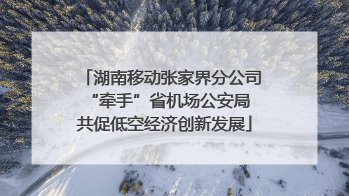 湖南移动张家界分公司“牵手”省机场公安局 共促低空经济创新发展