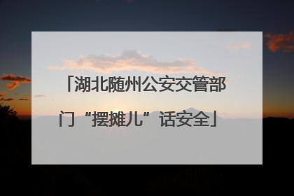 湖北随州公安交管部门“摆摊儿”话安全