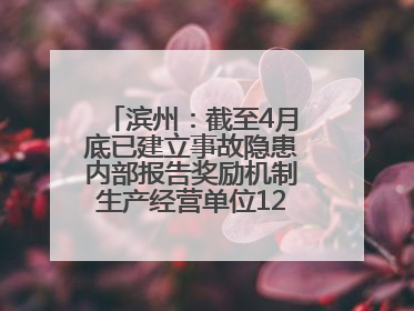 滨州：截至4月底已建立事故隐患内部报告奖励机制生产经营单位12791家