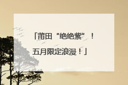 莆田“绝绝紫”！五月限定浪漫！