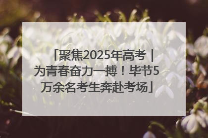 聚焦2025年高考｜为青春奋力一搏！毕节5万余名考生奔赴考场