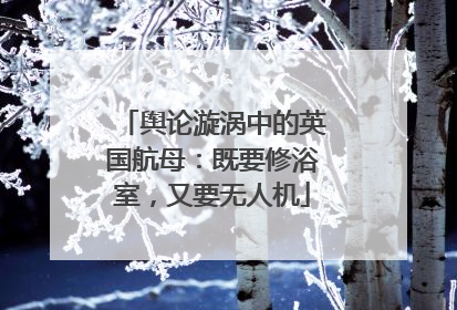 舆论漩涡中的英国航母：既要修浴室，又要无人机