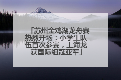 苏州金鸡湖龙舟赛热烈开场：小学生队伍首次参赛，上海龙获国际组冠亚军
