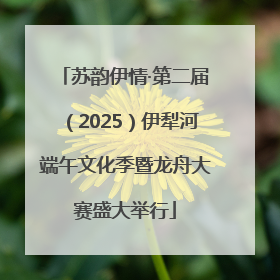 苏韵伊情·第二届（2025）伊犁河端午文化季暨龙舟大赛盛大举行