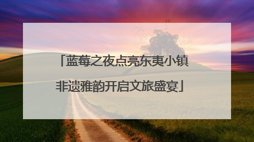 蓝莓之夜点亮东夷小镇 非遗雅韵开启文旅盛宴