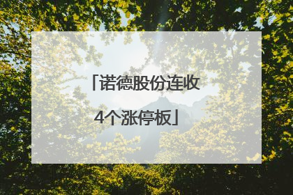 诺德股份连收4个涨停板
