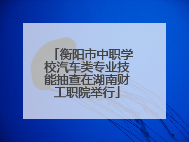 衡阳市中职学校汽车类专业技能抽查在湖南财工职院举行