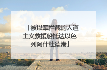 被以军拦截的人道主义救援船抵达以色列阿什杜德港