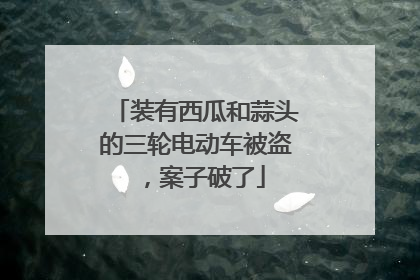 装有西瓜和蒜头的三轮电动车被盗，案子破了