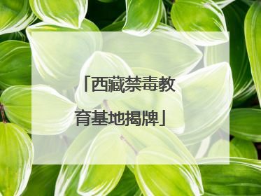 西藏禁毒教育基地揭牌