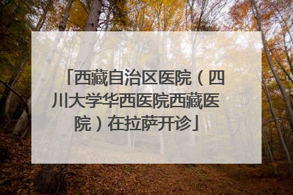 西藏自治区医院（四川大学华西医院西藏医院）在拉萨开诊
