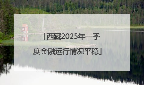 西藏2025年一季度金融运行情况平稳