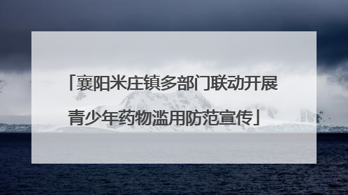 襄阳米庄镇多部门联动开展青少年药物滥用防范宣传