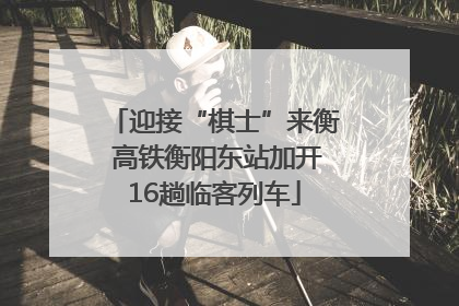 迎接“棋士”来衡 高铁衡阳东站加开16趟临客列车