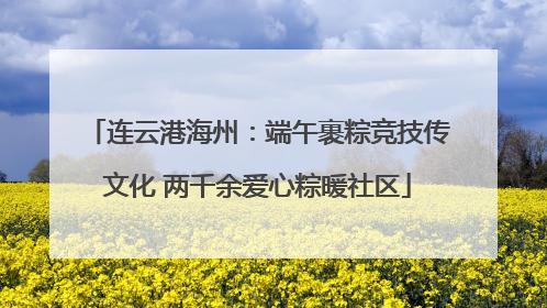 连云港海州：端午裹粽竞技传文化 两千余爱心粽暖社区