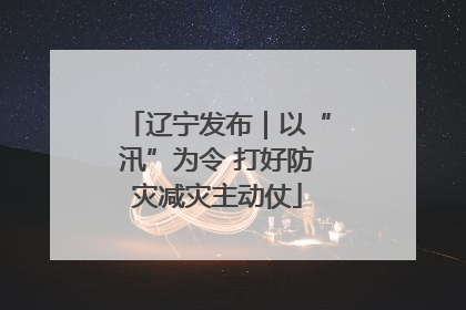 辽宁发布｜以“汛”为令 打好防灾减灾主动仗